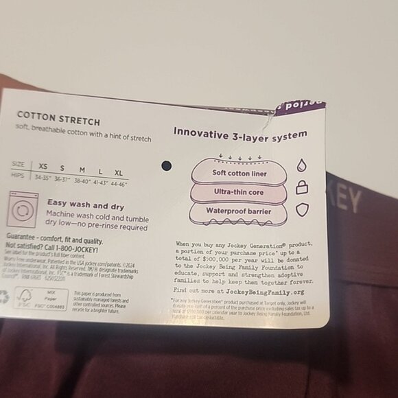 Jockey Generation Women's Worry Proof Heavy Absorbency Period Panty Paja… - Picture 5 of 9